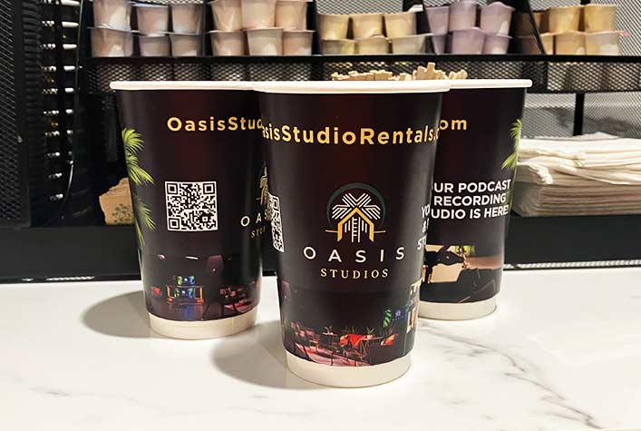 Oasis coffee cup