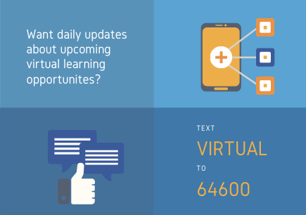 Daily updates about upcoming virtual learning opportunites
