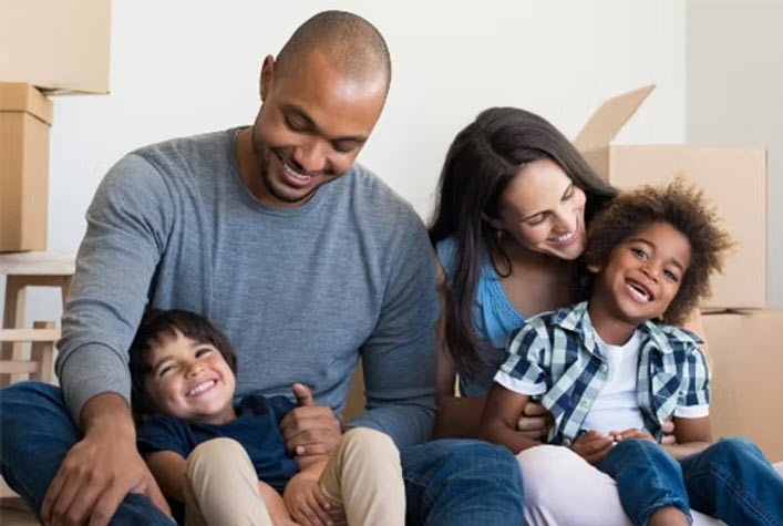 Veterans at home with family