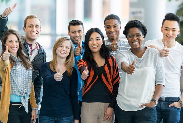 Multiple people with thumbs up Concierge